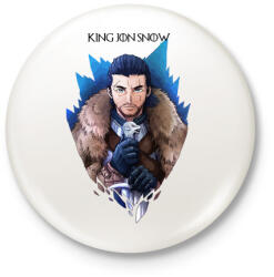 printfashion King Jon Snow - Kitűző, hűtőmágnes - Fehér (3087876)