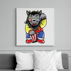 printfashion Mozis macska - Vászonkép - Fehér (6620002)