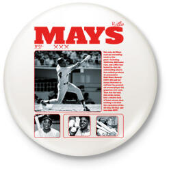 printfashion Willie Mays - baseball - Kitűző, hűtőmágnes - Fehér (15817167)