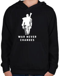 printfashion War Never Changes - Fallout - Fehér - Gyerek kapucnis pulóver - Fekete (1577521)