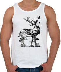 printfashion Double exposure Deer - Férfi atléta - Fehér (1617314)