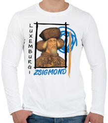 printfashion Luxemburgi Zsigmond - Férfi hosszú ujjú póló - Fehér (9942314)