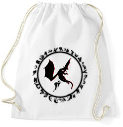 printfashion misztikus-sárkányos logo - Sportzsák, Tornazsák - Fehér (1287005)