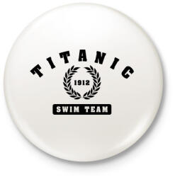 printfashion titanic-swim-team-black - Kitűző, hűtőmágnes - Fehér (3076720)