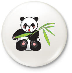 printfashion Panda - Kitűző, hűtőmágnes - Fehér (12057743)