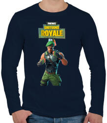 printfashion Garrison Fortnite - Férfi hosszú ujjú póló - Sötétkék (2440676)