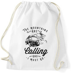 printfashion Hívogató hegyek - Sportzsák, Tornazsák - Fehér (155102)