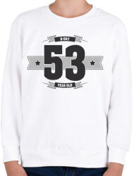 printfashion b-day-53-dark-lightgrey - Gyerek pulóver - Fehér (512909)