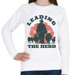 printfashion Juhász - leading the herd - Női pulóver - Fehér (5608510)