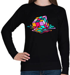 printfashion Rubik kocka - Női pulóver - Fekete (2363378)