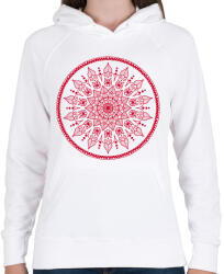 printfashion Magyaros mandala - Női kapucnis pulóver - Fehér (3999473)