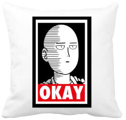 printfashion One Punch Man - Párnahuzat, Díszpárnahuzat - Fehér (2272789)