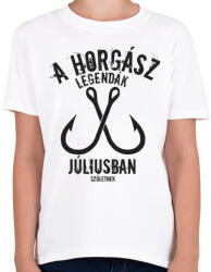 printfashion A horgász legendák - Gyerek póló - Fehér (5002332)
