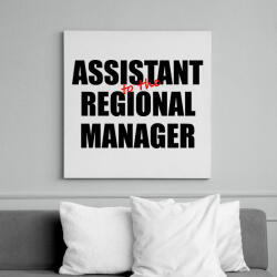 printfashion The Office - Assistant to the regional manager - Vászonkép - Fehér (7251220)