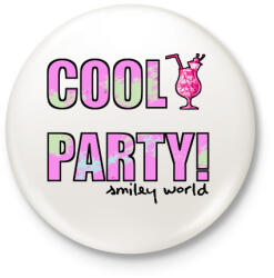 printfashion COOL PARTY - Kitűző, hűtőmágnes - Fehér (3087625)