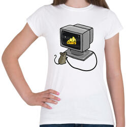 printfashion Számítógép egérrel - Női póló - Fehér (8405933)