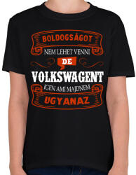 printfashion Boldogságot nem lehet venni de volkswagent igen - Gyerek póló - Fekete (16276023)