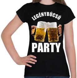 printfashion LEGÉNYBÚCSÚ PARTY - Női póló - Fekete (13578421)