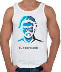 printfashion Money Heist - Professor - Férfi atléta - Fehér (4272305)