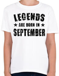 printfashion A legendák szeptemberben születtek - Gyerek póló - Fehér (980019)