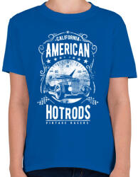 printfashion Amerikai Hotrod - Gyerek póló - Királykék (142088)