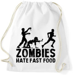 printfashion Zombies hate - Sportzsák, Tornazsák - Fehér (14055708)
