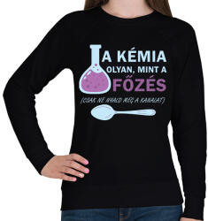 printfashion A főzés olyan, mint a kémia - Női pulóver - Fekete (1821955)