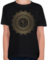 printfashion Unikornis mandala - Gyerek póló - Fekete (14516289)