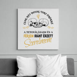 printfashion Csak két dolog tart örökké - Férj - Vászonkép - Fehér (6986778)