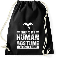 printfashion Igazából egy sárkány vagyok - Sportzsák, Tornazsák - Fekete (13737824)