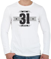 printfashion b-day-31-dark-lightgrey - Férfi hosszú ujjú póló - Fehér (509830)