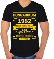 printfashion Hungarikum - Évszámmal - Férfi V-nyakú póló - Fekete (7083258)