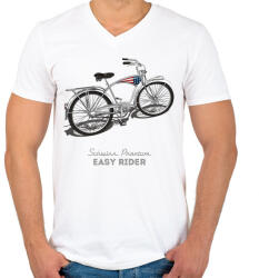 printfashion Easy Rider - Férfi V-nyakú póló - Fehér (340242)