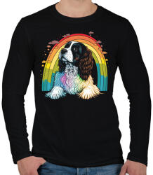 printfashion Cavalier King Charles spániel - Férfi hosszú ujjú póló - Fekete (14257860)