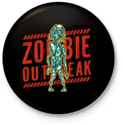 printfashion Zombie outbreak - Kitűző, hűtőmágnes - Fekete (5537512)