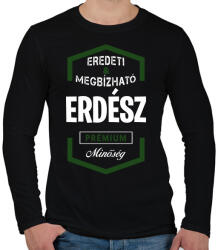 printfashion Erdész prémium minőség - Férfi hosszú ujjú póló - Fekete (1467800)