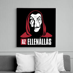 printfashion Az ellenállás - A nagy pénzrablás - La Casa de Papel - Money Heist - Vászonkép - Fekete (6660689)