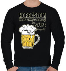 printfashion Horgászom csak akkor zavarj ha sört hoztál - Férfi pulóver - Fekete (12959013)