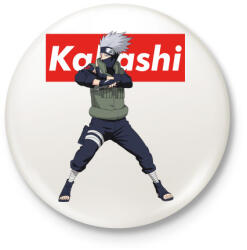 printfashion Kakashi Hatake - Kitűző, hűtőmágnes - Fehér (5411820)