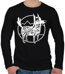 printfashion Doggo belülről - Férfi hosszú ujjú póló - Fekete (2015827)