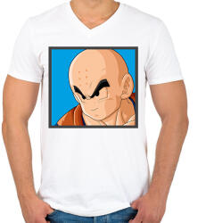 printfashion Dragon ball karakterek14 - Férfi V-nyakú póló - Fehér (12593384)