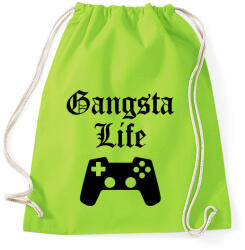 printfashion Gangsta Life - Sportzsák, Tornazsák - Limezöld (412948)