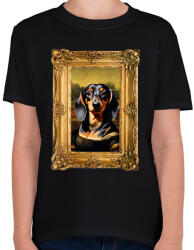 printfashion tacsi lisa keretezett - Gyerek póló - Fekete (15306187)