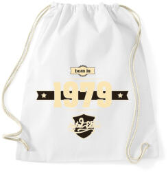 printfashion born-in-1979-cream-choco - Sportzsák, Tornazsák - Fehér (629372)