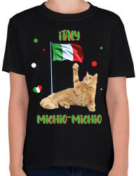 printfashion Cicc-cicc - Italy - Gyerek póló - Fekete (7583765)