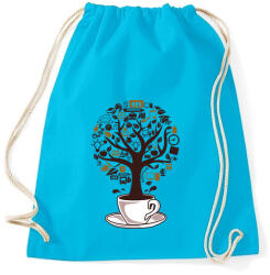 printfashion Kávéfa - Sportzsák, Tornazsák - Surf blue (123927)