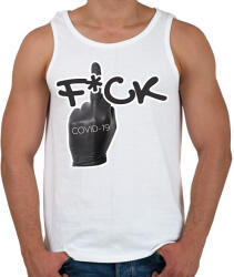 printfashion fck covid19 - Férfi atléta - Fehér (2479233)