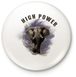 printfashion High Power - Kitűző, hűtőmágnes - Fehér (3079454)