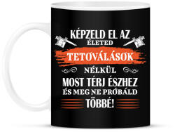 printfashion Tetoválások nélkül - Fehér - Bögre - Fekete (6984641)