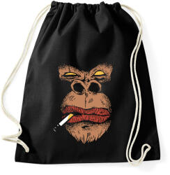 printfashion Gorilla smoking - Sportzsák, Tornazsák - Fekete (11513311)